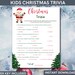 Kids Christmas Trivia Game Printable Use for Holiday Fun at - Etsy