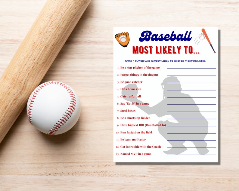 Baseball Party Games Bundle for a Birthday or Sports Team Fun Etsy