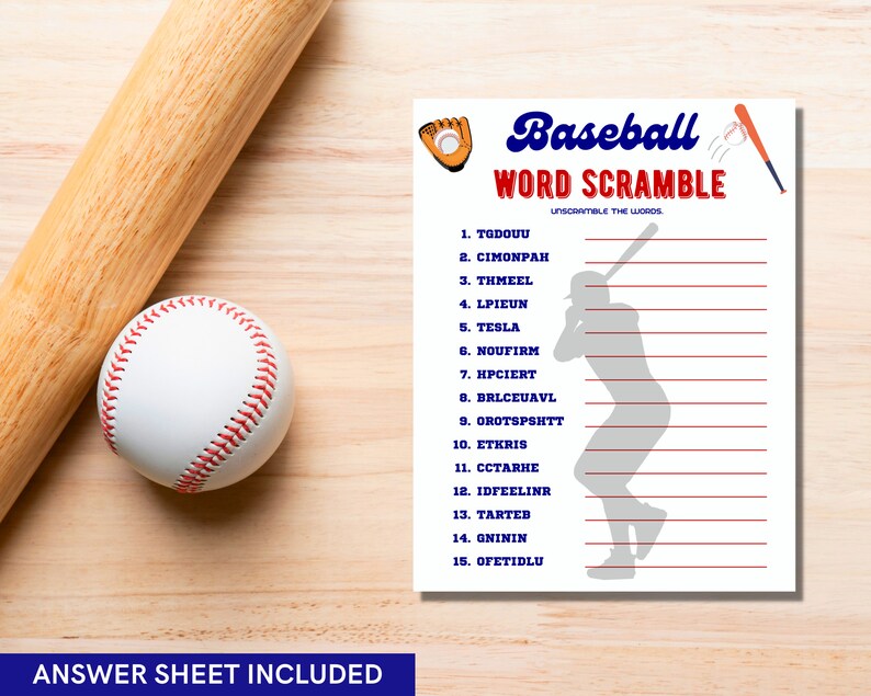 Baseball Party Games Bundle for a Birthday or Sports Team Fun Etsy