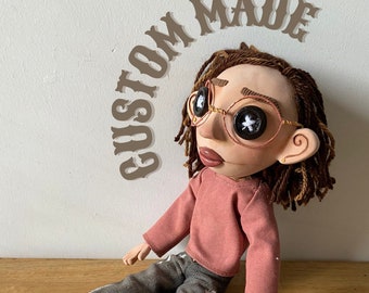 Custom Miniature Replica Doll, Handmade Posable Gift