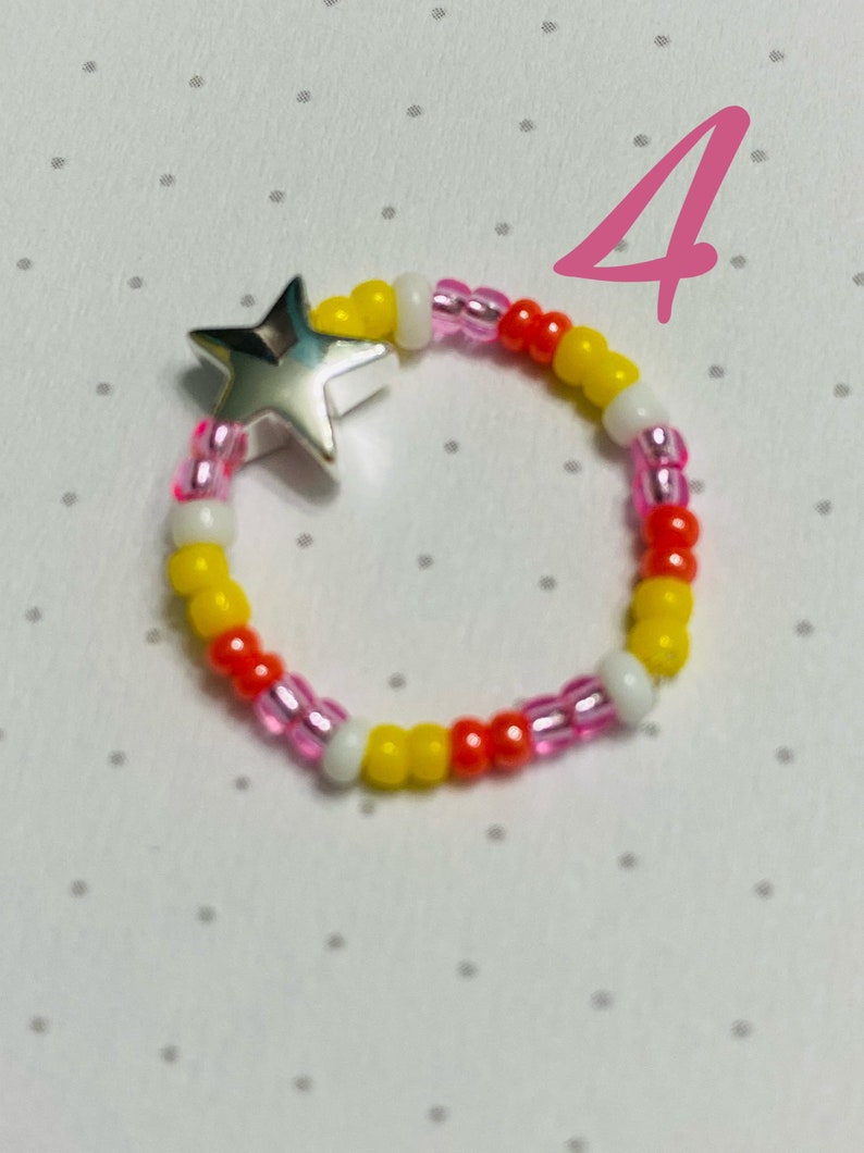 star bead Elastic star beaded ring comfortable 7 different color schemes