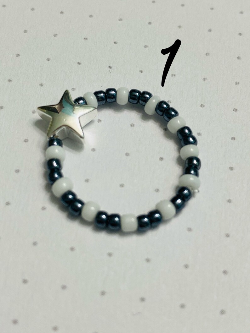 star bead Elastic star beaded ring comfortable 7 different color schemes
