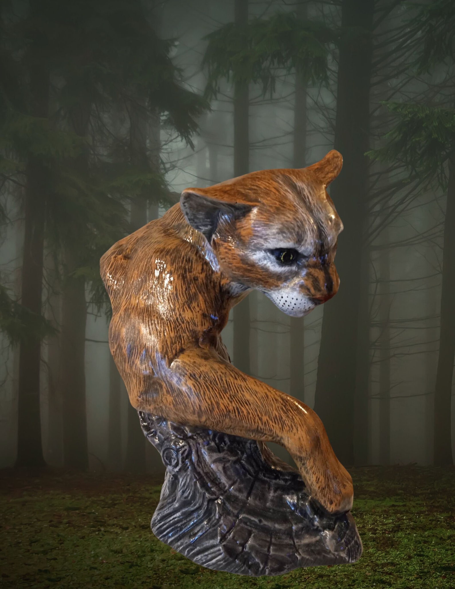 This Mountain Lion Sculpture Will Impress and Beautify Any - Etsy