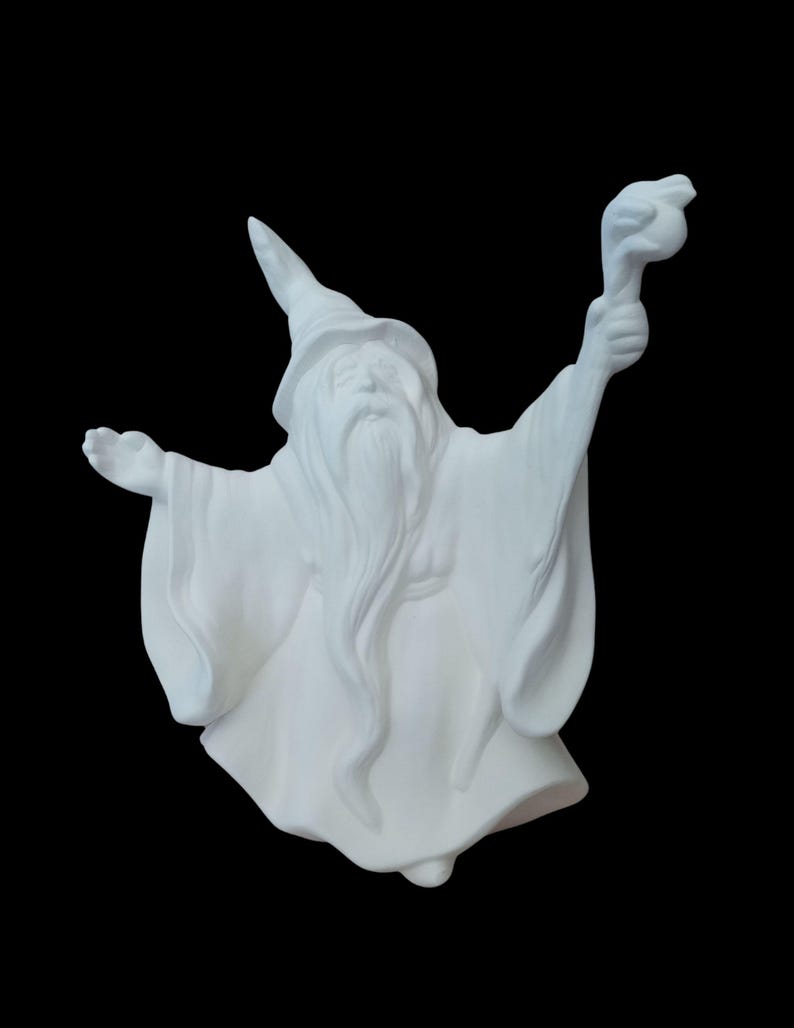 Wizard With Staff - Ready to Paint - Etsy