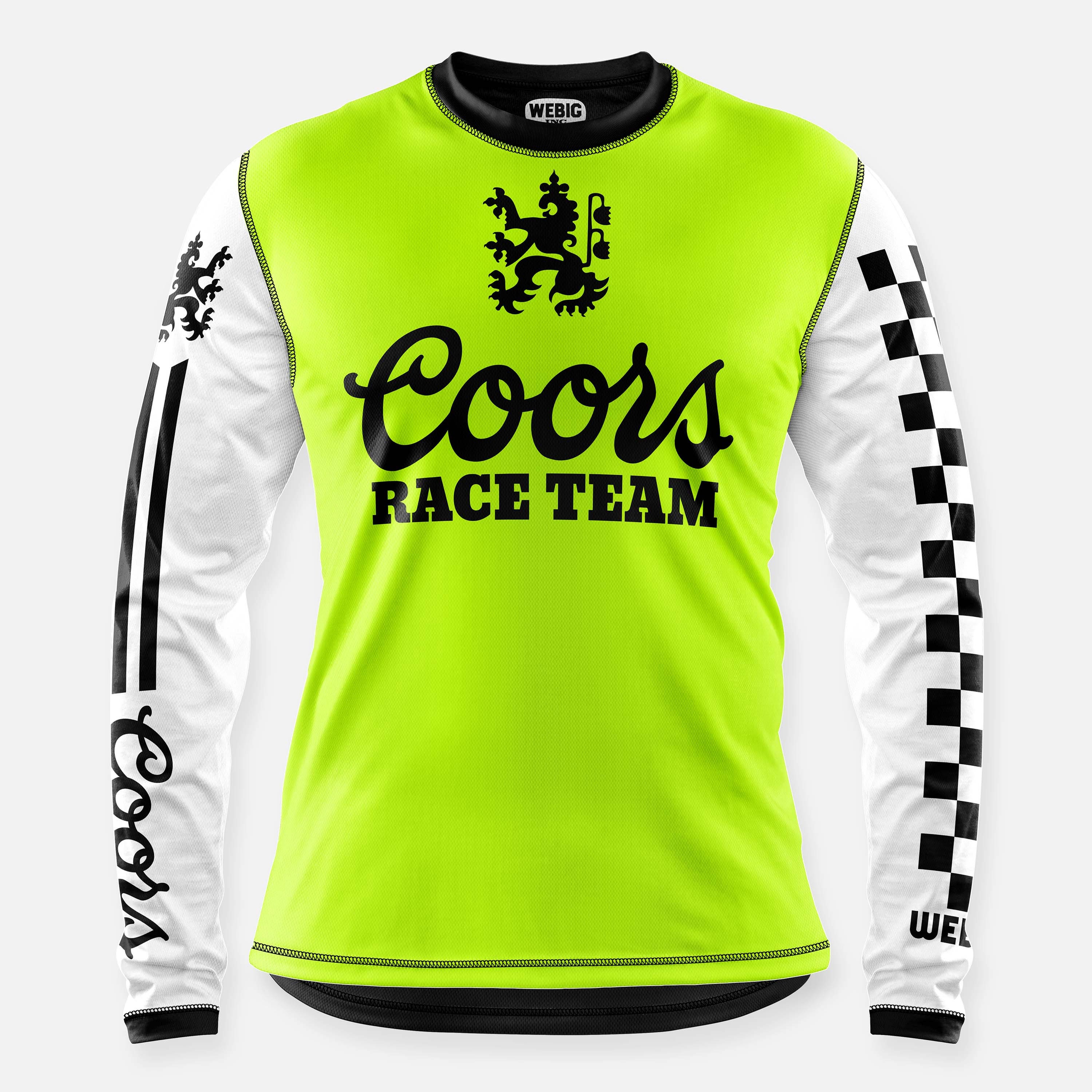 Coors Motocross Jersey Day Glow Geel Etsy