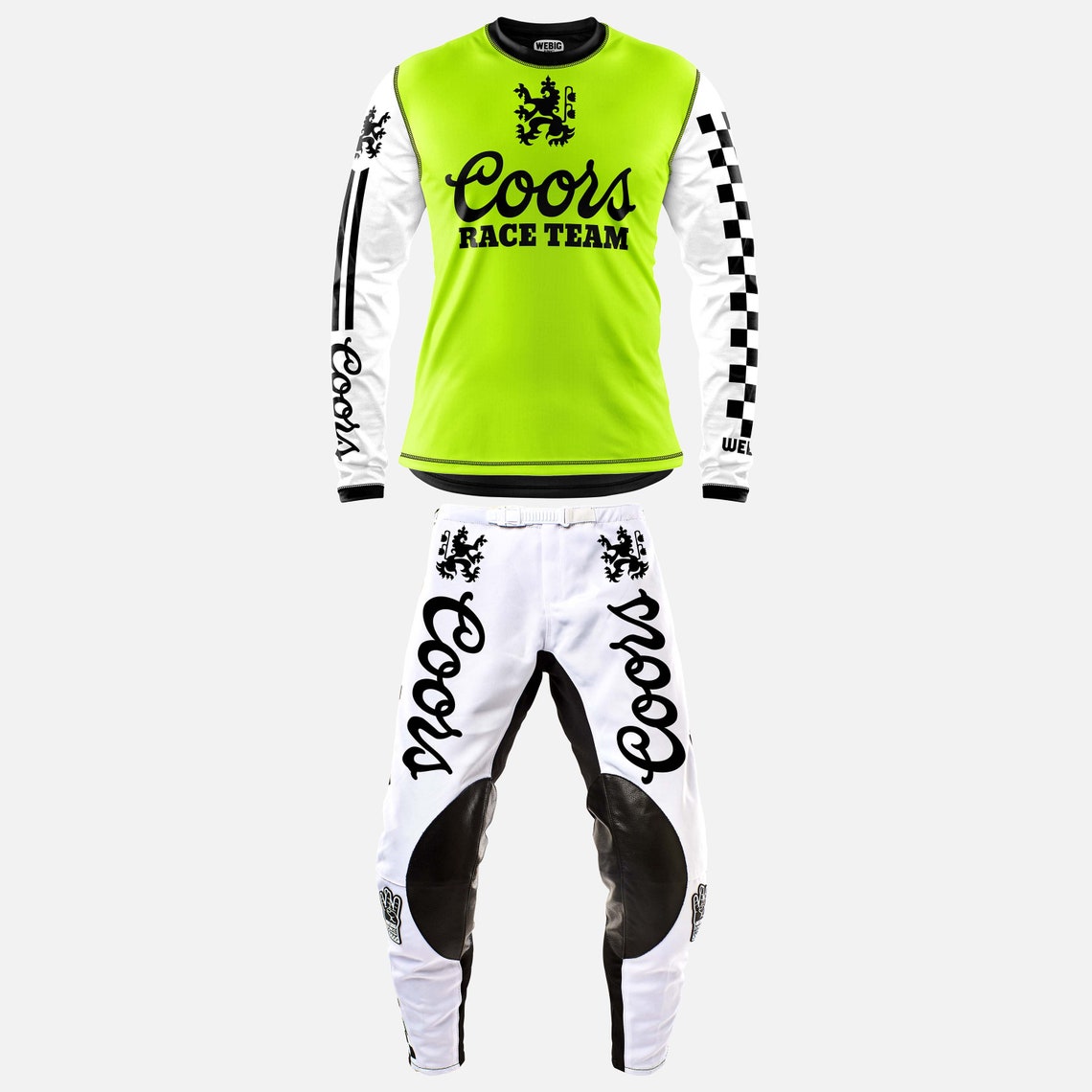 Coors Motocross Jersey Day Glow Yellow Etsy