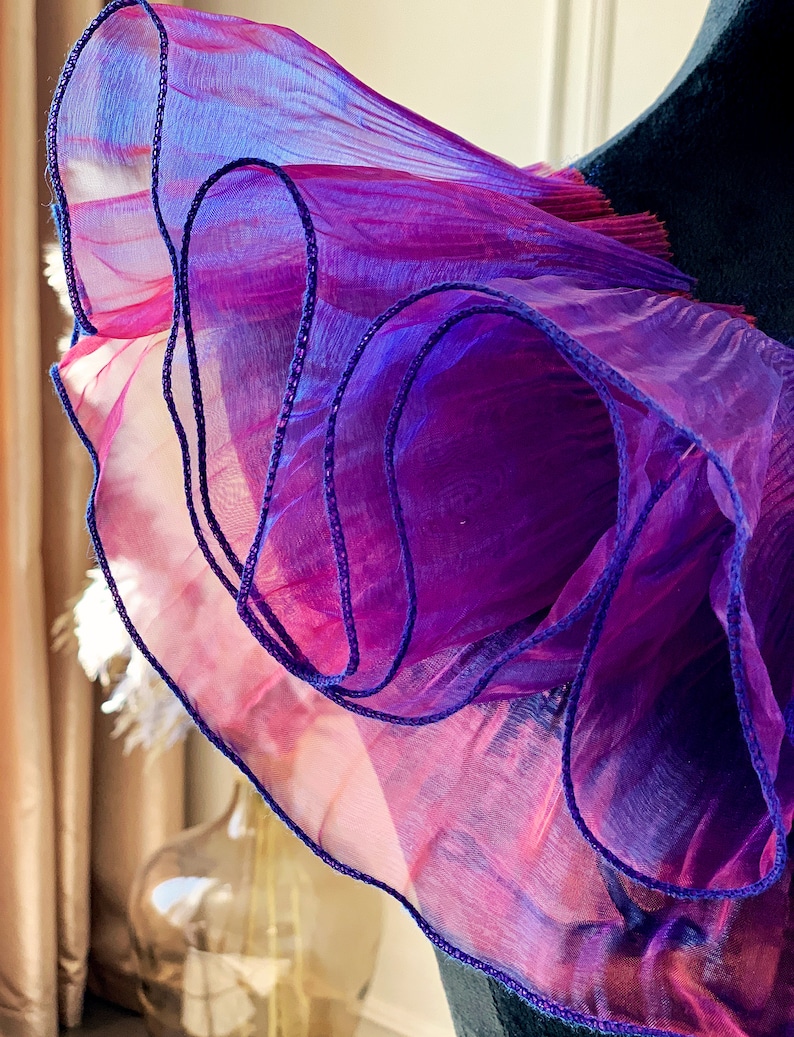 Organza Ruffle Ruffled Organza Lace Trim by the Yard - Purple - Etsy