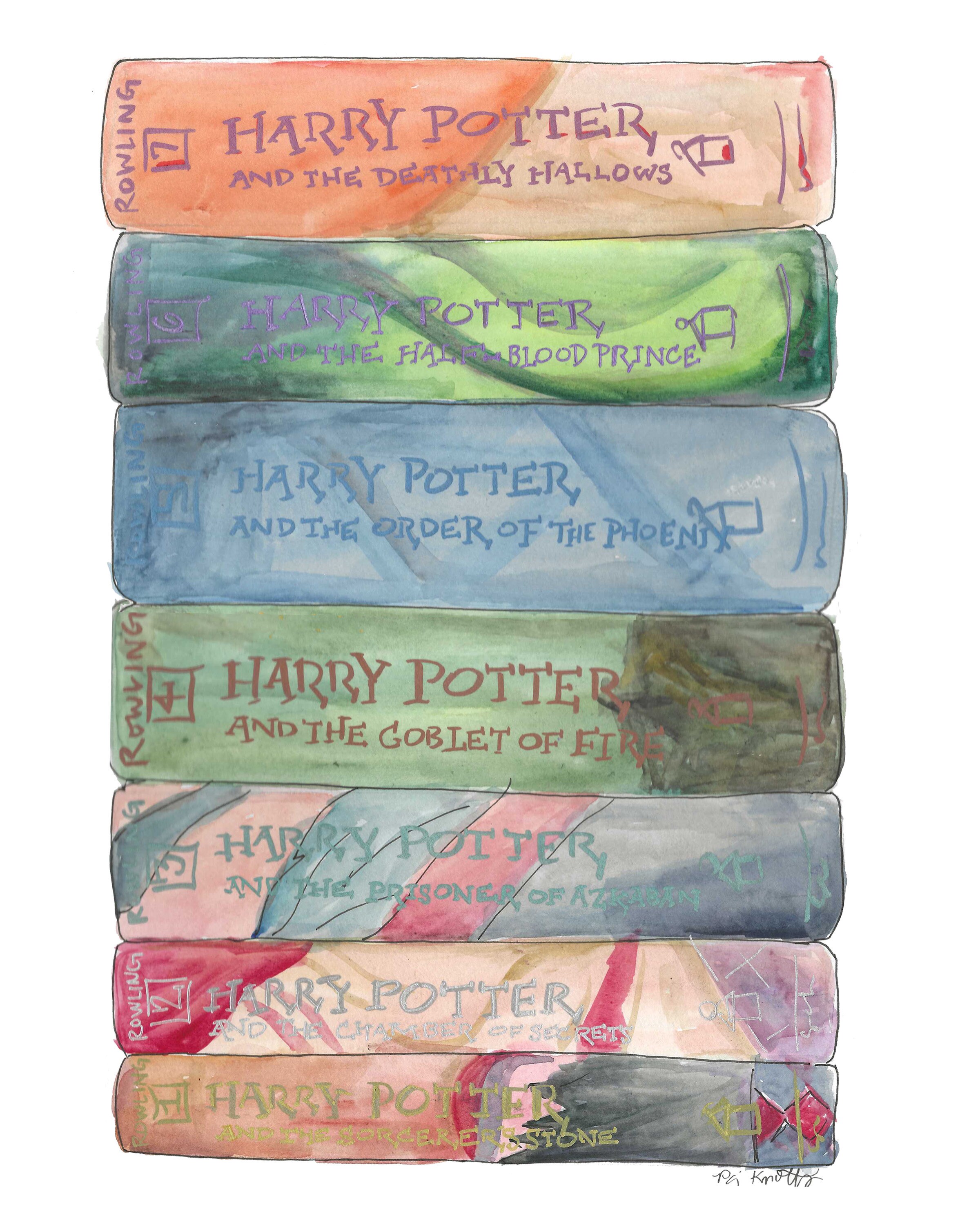 Harry Potter Book Stack Etsy
