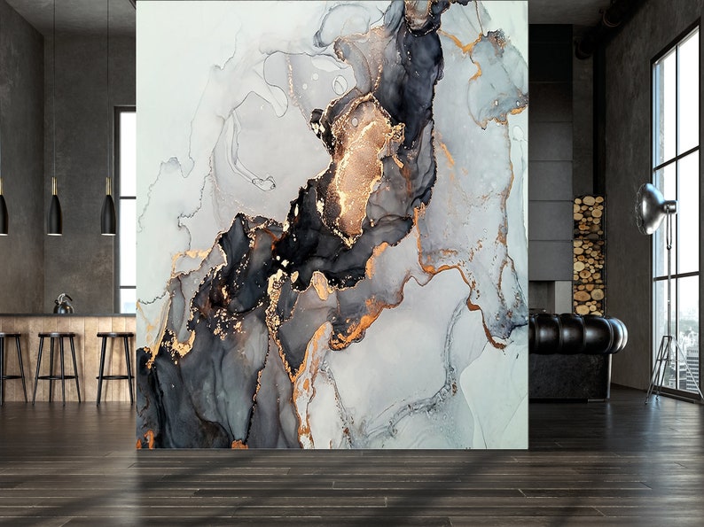 Marble Wandbild Tapete Schälen und Aufkleben Luxus Tapete 3d Tapete Abstrakte Wandkunst Abnehmbares Wandbild Kostenloser Versand Weltweit Bild 7