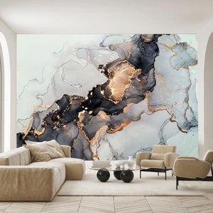 Marble Wandbild Tapete Schälen und Aufkleben Luxus Tapete 3d Tapete Abstrakte Wandkunst Abnehmbares Wandbild Kostenloser Versand Weltweit Bild 2