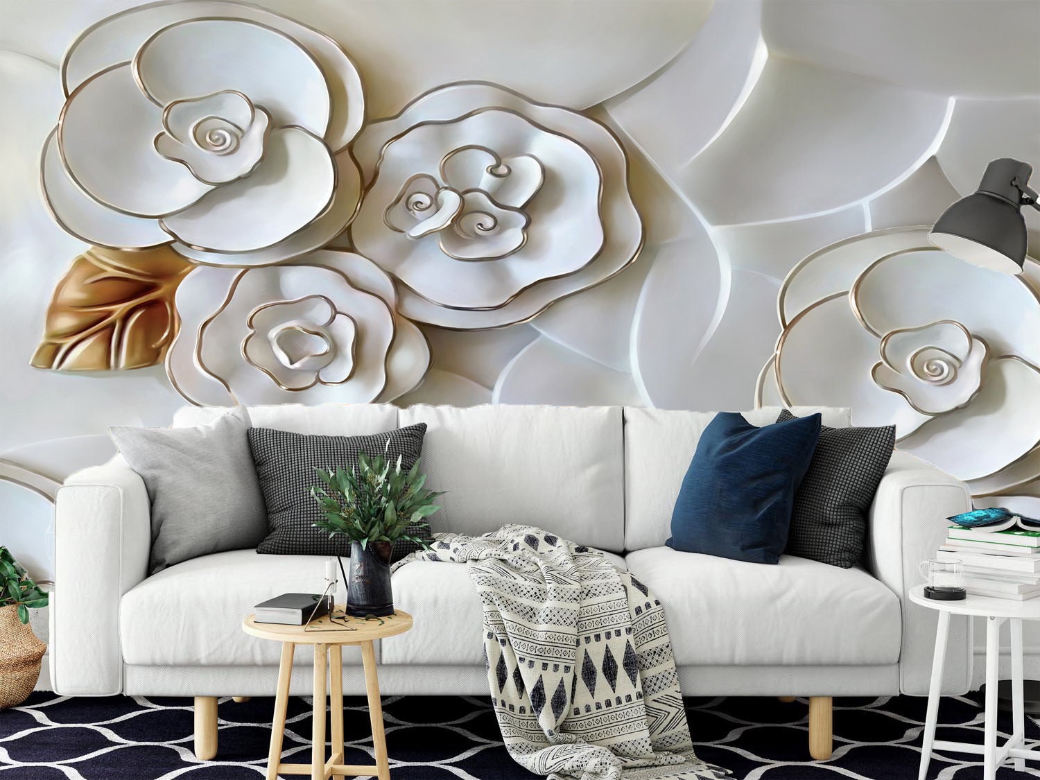 3D Wallpaper Removable Walpaper Floral Mural Wallpaper - Etsy UK 3D Wallpaper Removable Walpaper Floral Mural Wallpaper - Etsy UK