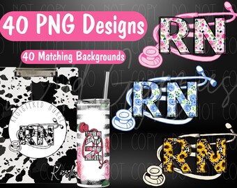 RN Png Digital Download Bundle, Registered Nurse Png, Nurse Life, Scrub Life, RN T-Shirt, Nurse Tumbler, Nursing Png, RN, Registered Nurse