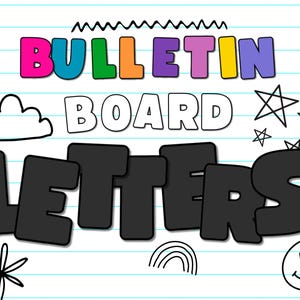 Bulletin Board Letters, Printable, Math Classroom, Decor, Display, High school, Middle School Wall Art, School Bulletin Board