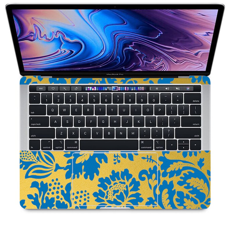MacBook Pro 15 inch 2018 2019 Gold Skin Macbook Air 11 Decal Gold Macbook Air 13 M1 2020 Skin Gold Flower Macbook Pro 13 2020 M1 Skin