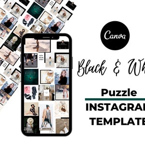 Instagram Puzzle Template, Instagram Template Canva, Instagram Post Templates, Instagram Branding, Canva Template