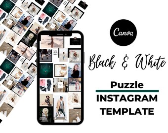 Instagram Puzzle Template, Instagram Template Canva,  Instagram Post templates, Instagram Branding, Canva Template