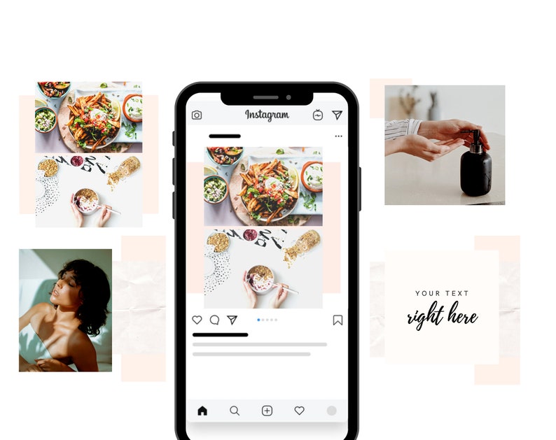 Canva Feminine Blogger Template Instagram Canva Template - Etsy