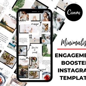 Minimalistische leichte Instagram Puzzle Vorlage, Instagram Vorlage Canva, Social Media Vorlagen, Instagram Marketing Vorlagen, Canva Vorlage