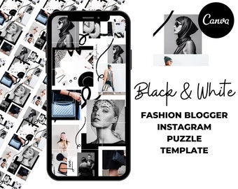 Canva Instagram Puzzle Template, Instagram Template Canva, Story Templates, Instagram Post templates, Instagram Branding, Canva Template