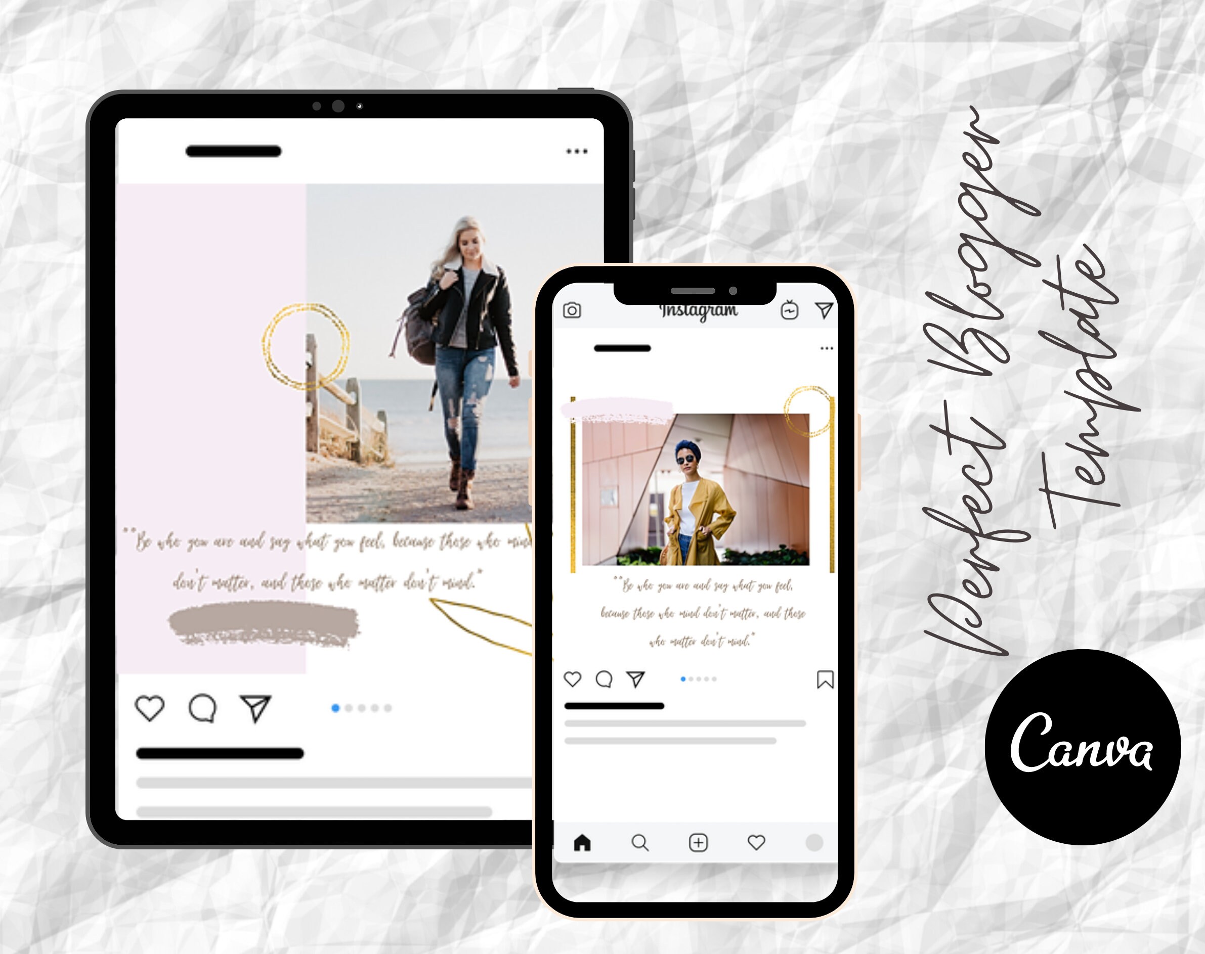 Canva Fashion Blogger Template Instagram Canva Template - Etsy
