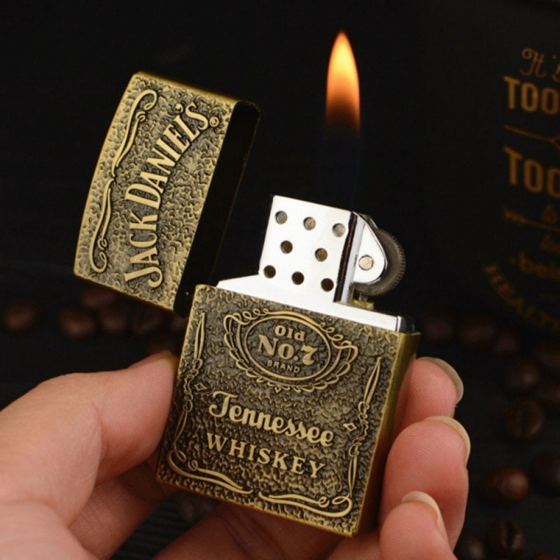 Jack Daniels Bronze/Silver Butane Cigarette Lighter Etsy