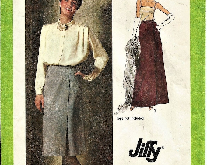 V1979 Pattern Simplicity 9113, Vintage 1979 Sewing Pattern, Misses Front Wrap Skirt ...