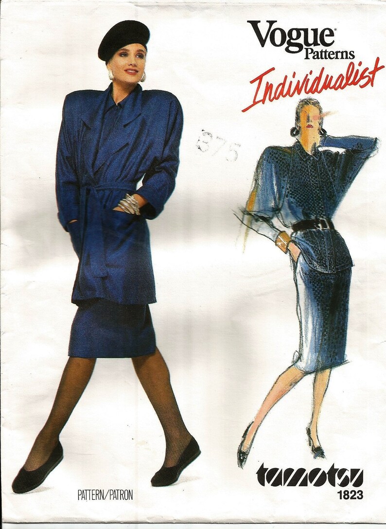 Vogue 1823, Vintage 1986 Sewing Pattern, Womans/misses Oversized Jacket ...