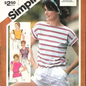 Simplicity 5933, Sewing Pattern, Misses Knit Tee/Top, Sizes 12 14 16, UNCUT FF