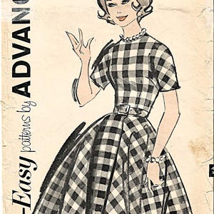 May include: Sew-Easy pattern number 2782 for a gingham dress. The pattern is for teens and juniors and is size 14. The pattern is from Advance patterns.