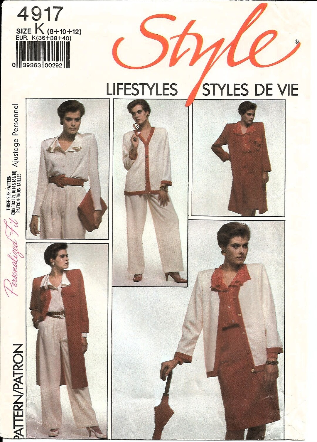 Style 4917, Vintage 1986 Sewing Pattern, Misses Duster Coat, Cardigan ...