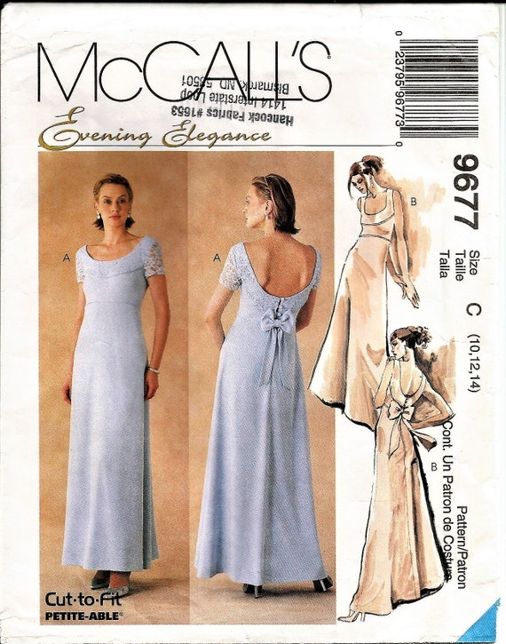 Mccall's 9677 Vintage 1998 Sewing Pattern Misses Evening - Etsy