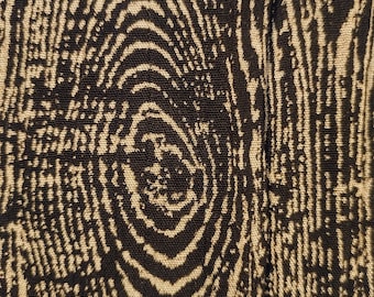 Fabulous Black and Gray Woodgrain Print Fabric, Mid Weight Fluid Drapey Rayon/Rayon Blend, 5 Yards, Perfect for Blouse, Dress, Jumpsuit