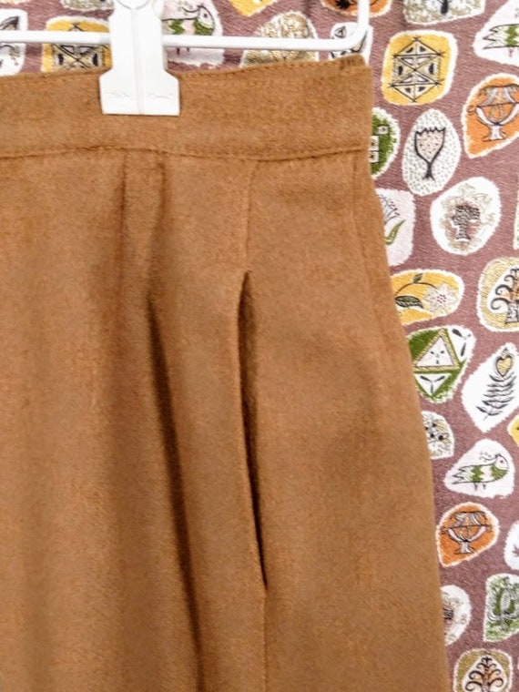 1970’s Vintage Women’s Straight Skirt Camel Tan C… - image 3