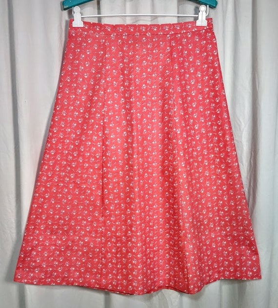 40's Style Woman’s Cotton A-Line Skirt Five Panel… - image 2