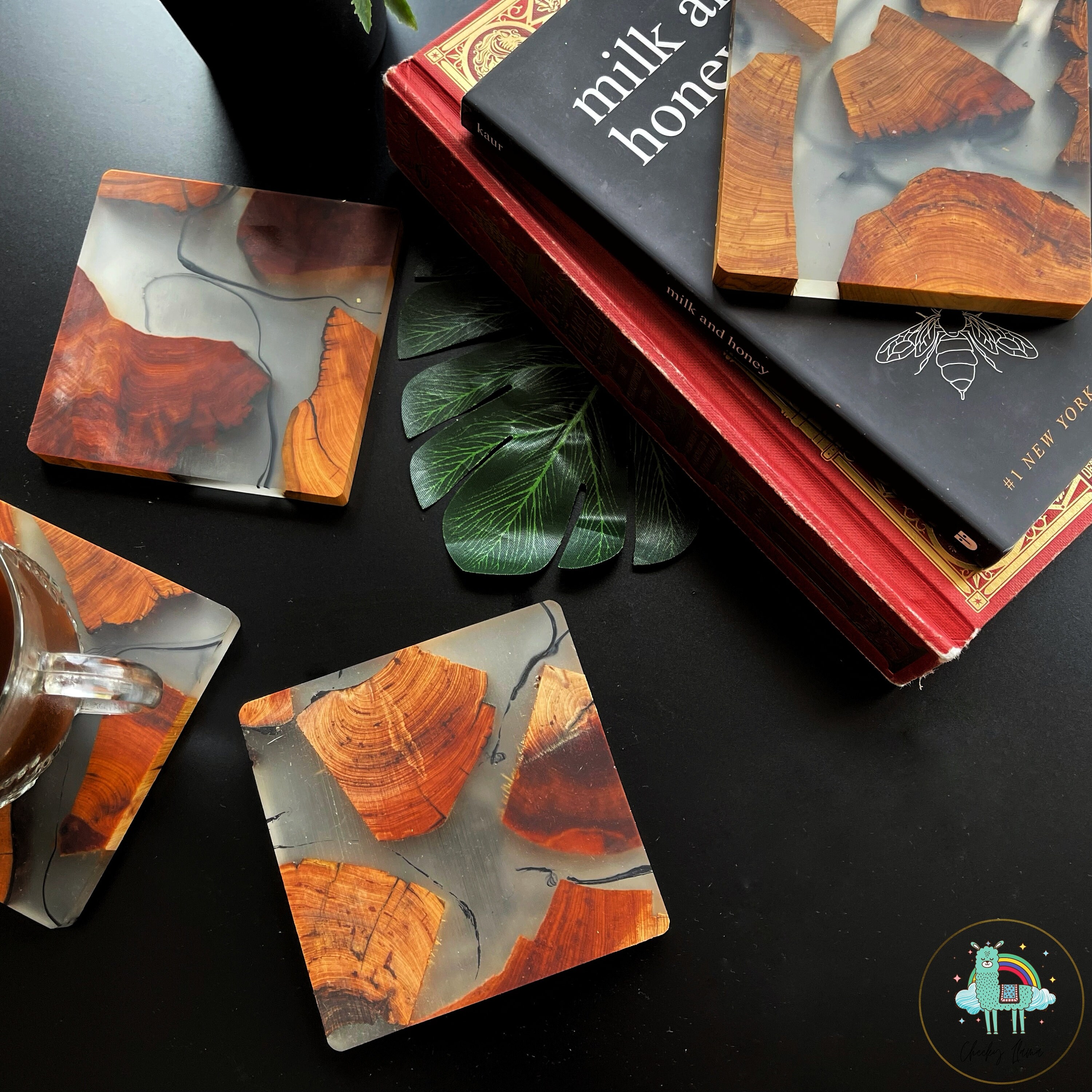 Wooden Coasters Resin Epoxy Coasters Placemats 3 sizes | Etsy