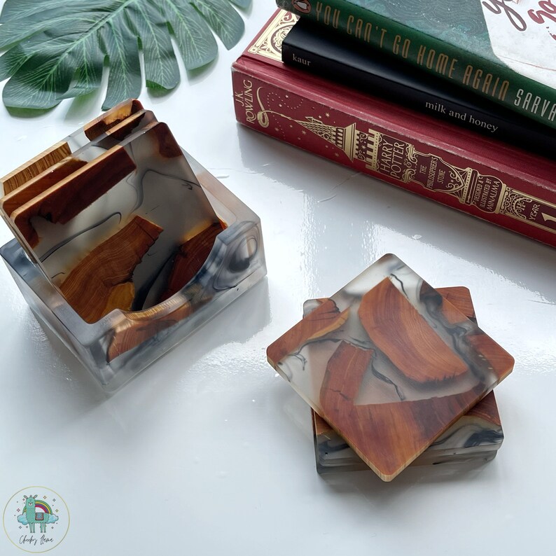 Epoxy Coasters Placemats Wooden Resin Coasters 8cm 9cm 10cm Etsy