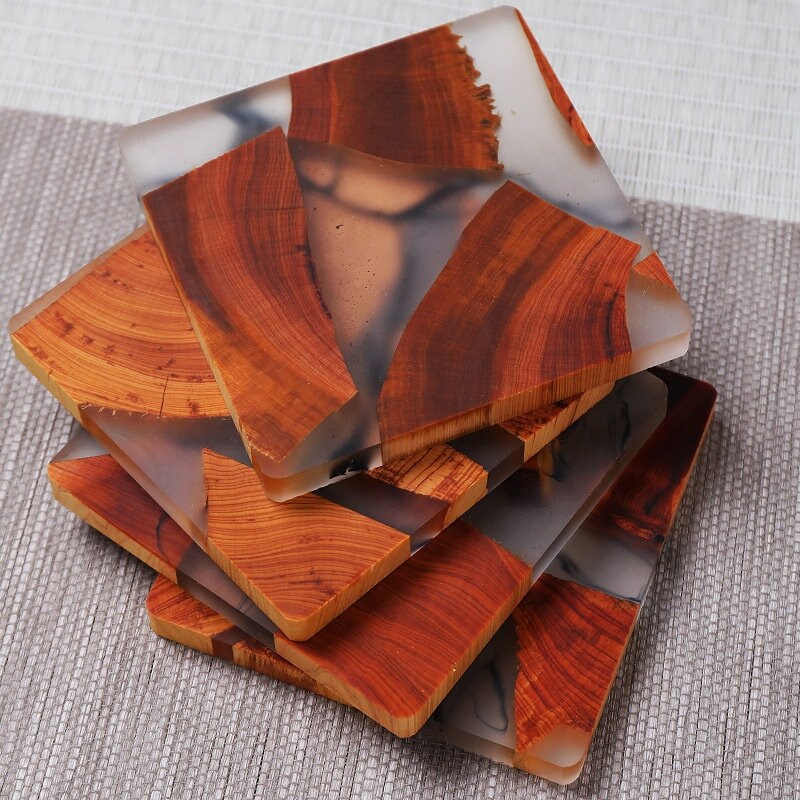 Wooden Coasters Resin Epoxy Coasters Placemats 3 sizes Etsy