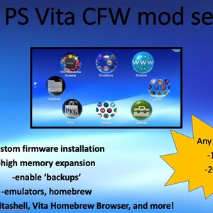 Sony Ps Vita Mail In Mod Service 128gb High Memory Mod Etsy