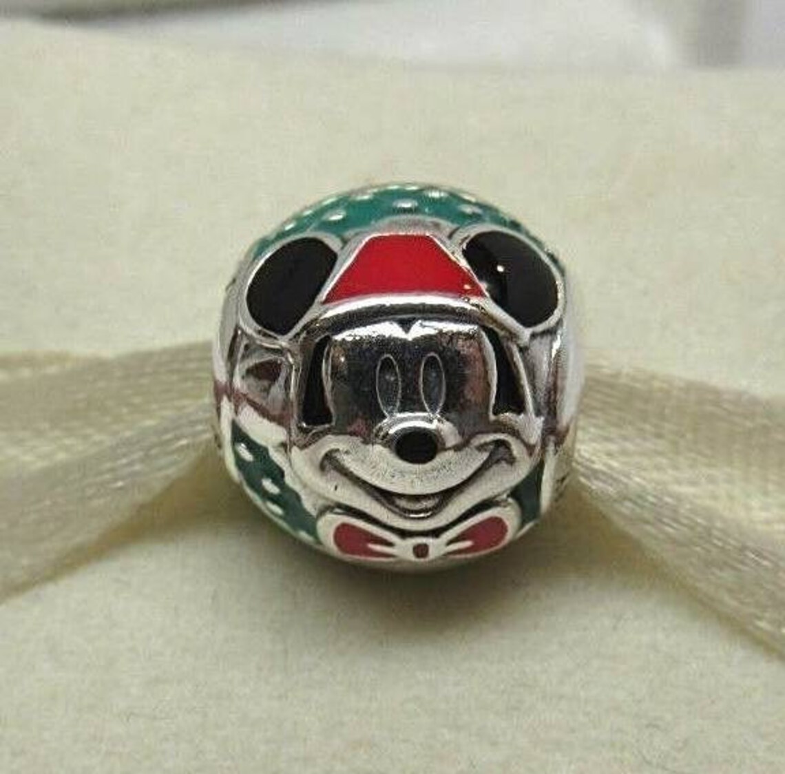 New Genuine Pandora Christmas Disney Charm Santa Mickey Charm Etsy