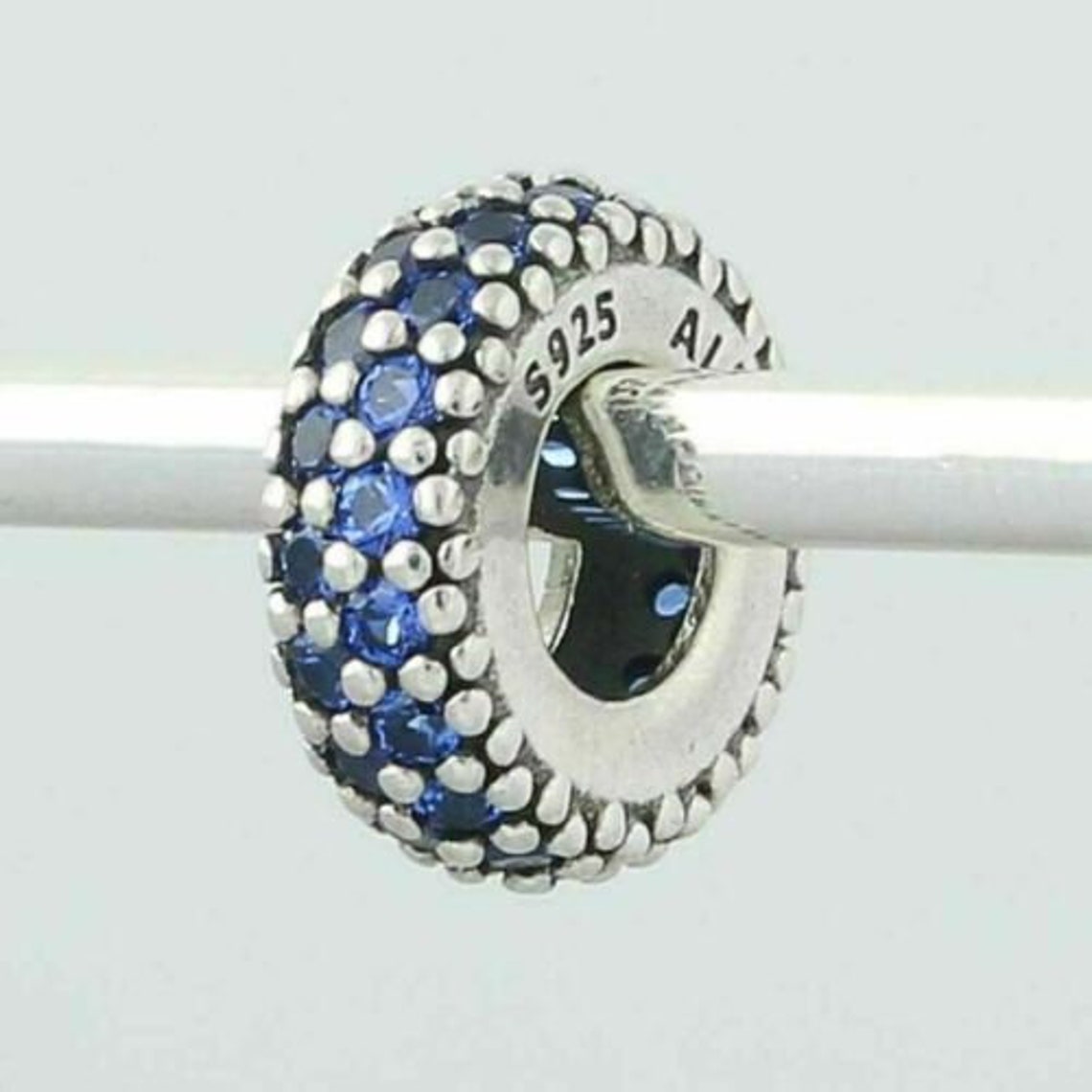 New Authentic Pandora Spacer Charm Inspiration Within Blue CZ Etsy