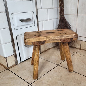 Wooden stool| rustic stool | milking stool | stool | 20x40x33 cm | to the garden | on the terrace | a unique stool for flowers