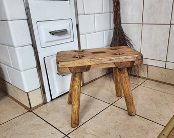 Drewniany stołek| rustykalny stołek | stołek do dojenia | taborecik | 20x40x33 cm | do ogrodu | na taras | pod kwiaty