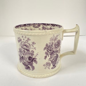 Antique Transferware Mug, Purple