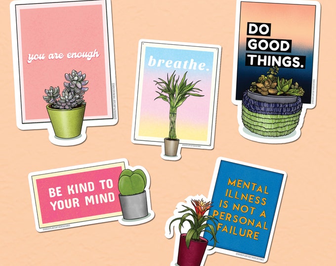 Mental Wellness Die Cut Sticker Pack (includes 5 Stickers!) - Etsy