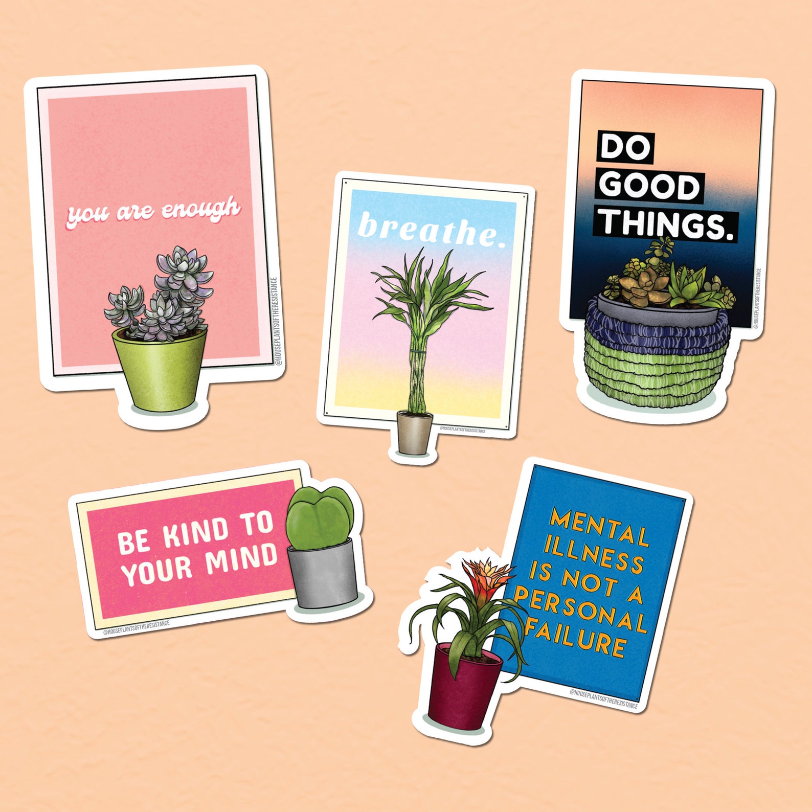 Mental Wellness Die Cut Sticker Pack includes 5 Stickers - Etsy