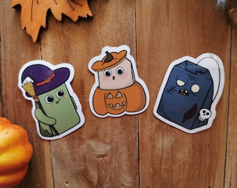 Herbstliche Teebeutel | Halloween | Herbst | wetterfeste Vinyl Sticker | Scrapbook | Planer | TeesTeasign