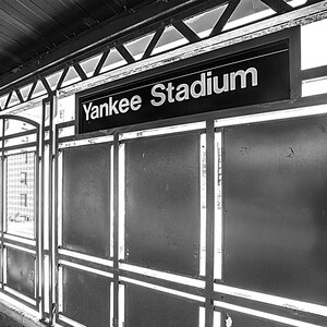 Yankee Stadium Print - Yankees Fans - Baseball - PRINTABLE - Black ...
