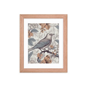 Vintage Tapestry Wall Art - Bird - Botanical pattern - Antique - Farmhouse Wall Decor - Pastel tons - Printable - Downloadable Digital Art
