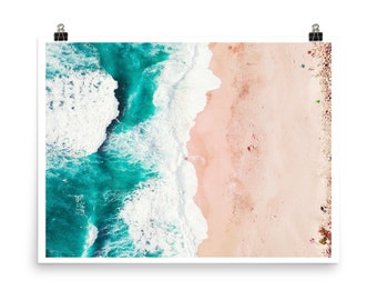 Surf Print, Waves, Ocean, Sea, Beach Print, Turquoise Ocean, Wall Art, PRINTABLE Art - Coastal, Tropical, Nordic Decor - DIGITAL Download