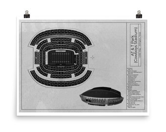 At&t Stadium Blueprint - Etsy